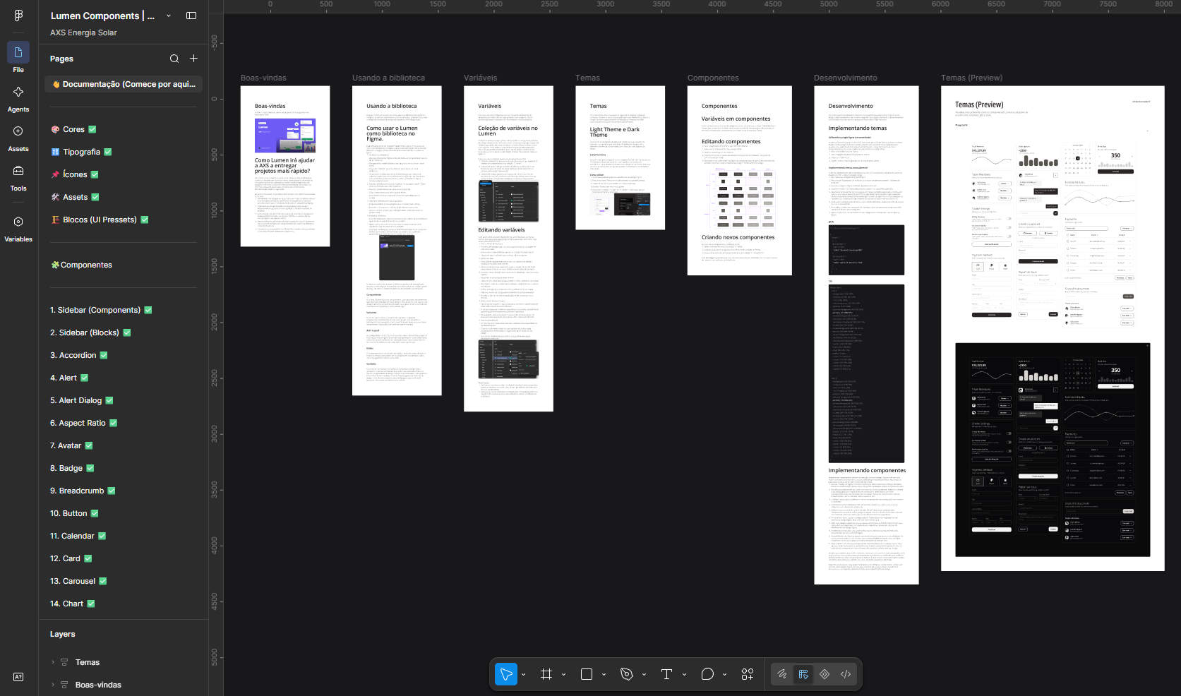 Lumen design system, light theme